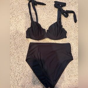 Old Navy Black High-Waist Bikini Set